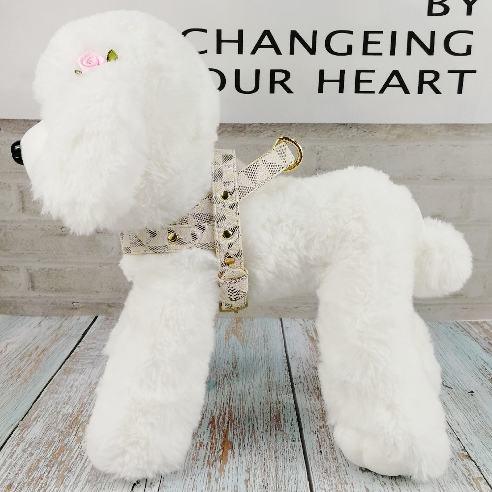 Hot Sale Soft Snake Pattern Leather Pet Chest Harness Leash