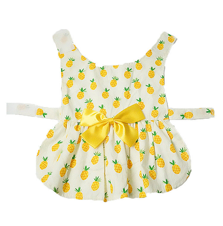 New Pet Clothes Bow Floral Skirt