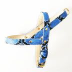 Hot Sale Soft Snake Pattern Leather Pet Chest Harness Leash