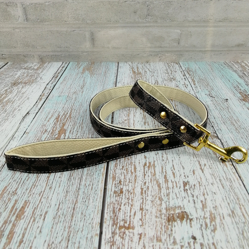 Hot Sale Soft Snake Pattern Leather Pet Chest Harness Leash